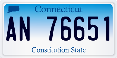 CT license plate AN76651