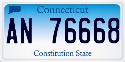 CT license plate AN76668