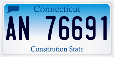 CT license plate AN76691
