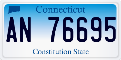 CT license plate AN76695