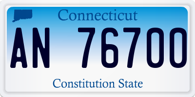 CT license plate AN76700