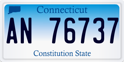 CT license plate AN76737