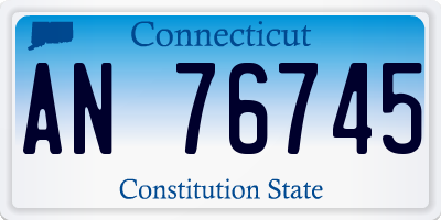 CT license plate AN76745