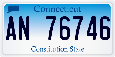 CT license plate AN76746