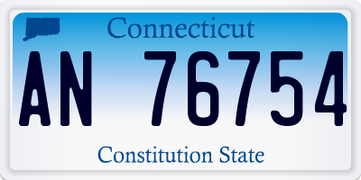 CT license plate AN76754