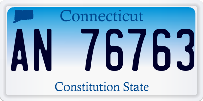 CT license plate AN76763