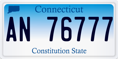CT license plate AN76777