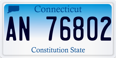 CT license plate AN76802