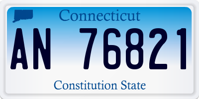 CT license plate AN76821