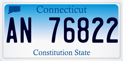 CT license plate AN76822