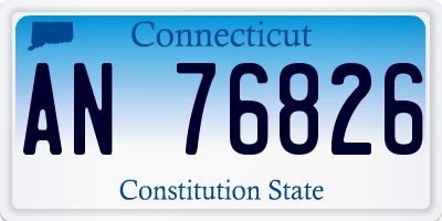 CT license plate AN76826