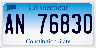CT license plate AN76830