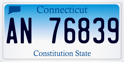 CT license plate AN76839