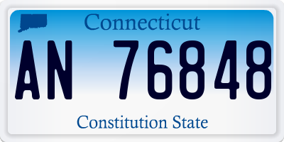CT license plate AN76848