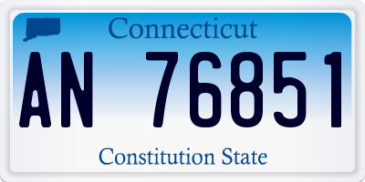 CT license plate AN76851