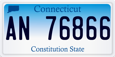 CT license plate AN76866