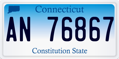 CT license plate AN76867