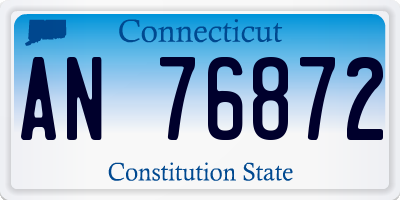 CT license plate AN76872