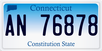 CT license plate AN76878