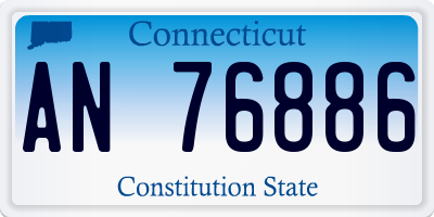 CT license plate AN76886