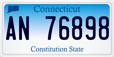 CT license plate AN76898