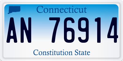 CT license plate AN76914