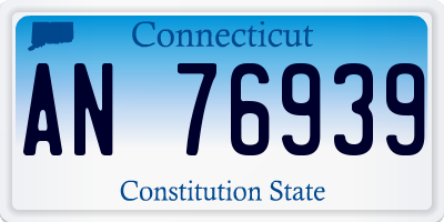 CT license plate AN76939