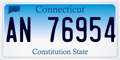 CT license plate AN76954