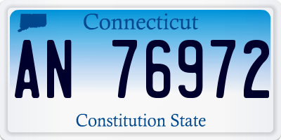 CT license plate AN76972
