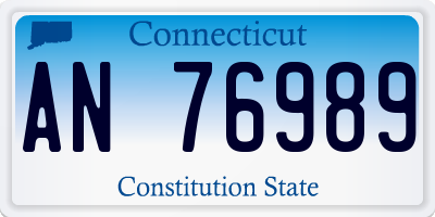 CT license plate AN76989