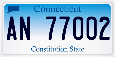 CT license plate AN77002