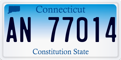 CT license plate AN77014