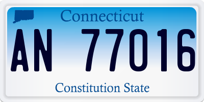 CT license plate AN77016