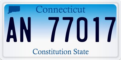 CT license plate AN77017