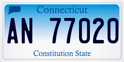 CT license plate AN77020