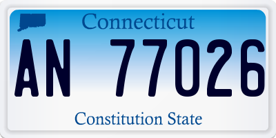 CT license plate AN77026