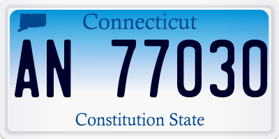 CT license plate AN77030
