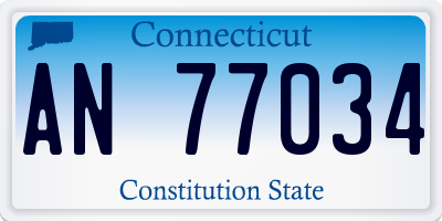 CT license plate AN77034