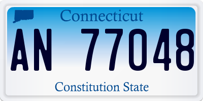 CT license plate AN77048