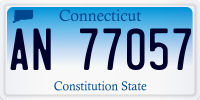 CT license plate AN77057