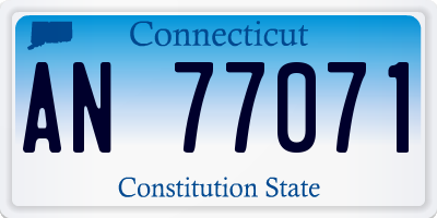 CT license plate AN77071