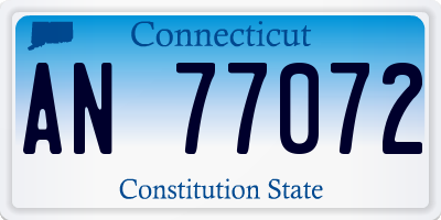 CT license plate AN77072