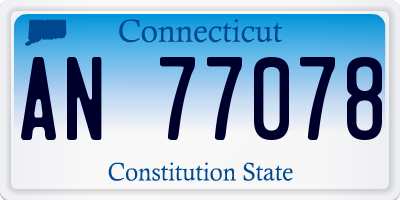 CT license plate AN77078