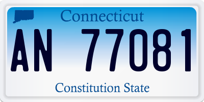 CT license plate AN77081