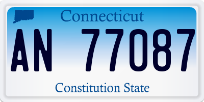 CT license plate AN77087