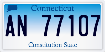 CT license plate AN77107
