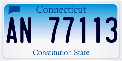 CT license plate AN77113