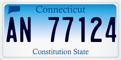 CT license plate AN77124