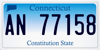CT license plate AN77158