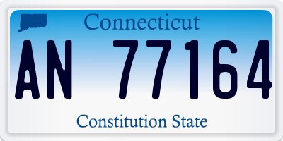 CT license plate AN77164